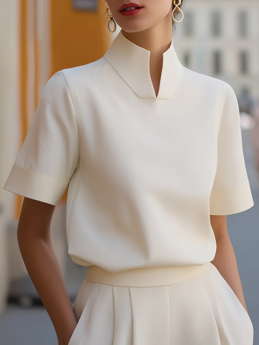 Mooyius two-piece set shopping guide featuring a structured women's blouse
