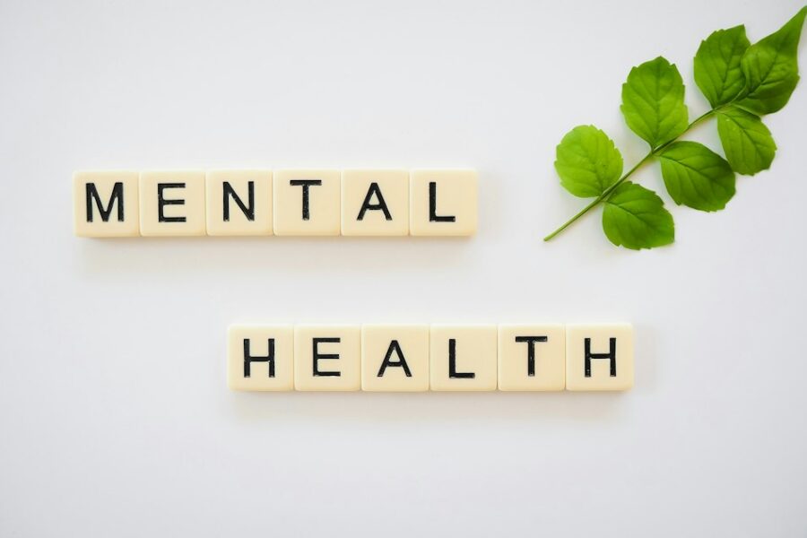 Notebook, tea, sunrise — mental health improvement plan concept