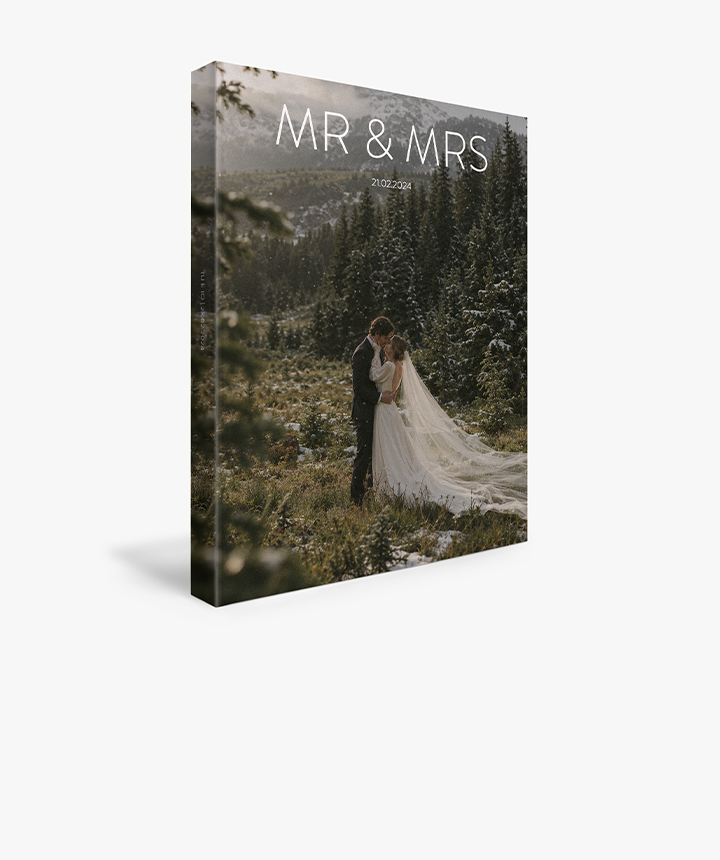 Closed MILK wedding magazine with a photographic cover